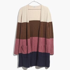 (Sm) Madewell Kent Striped Cardigan Sweater in Coziest Yarn